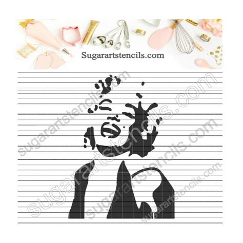 Marilyn Monroe Cookie Stencil Nb30096