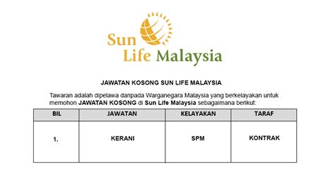 9 ejecutivos para contactar ahora. Sun Life Malaysia Assurance Berhad [ Kerani Diperlukan ...
