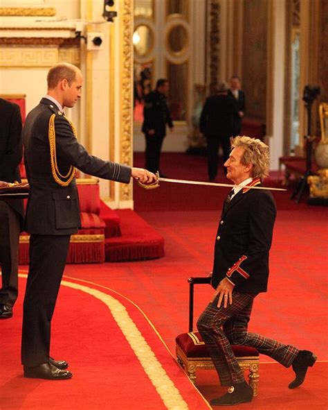 Rod Stewart Knighted At Buckingham Palace Hello