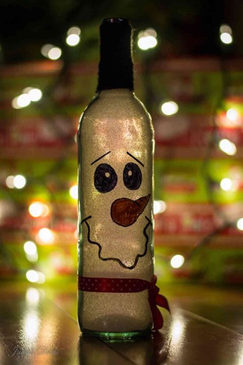 Decoración de Navidad Botellas como lámparas navideñas