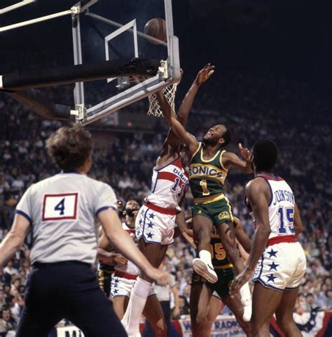 Nba Finals Seattle Supersonics Gus Williams In Action Shot Vs