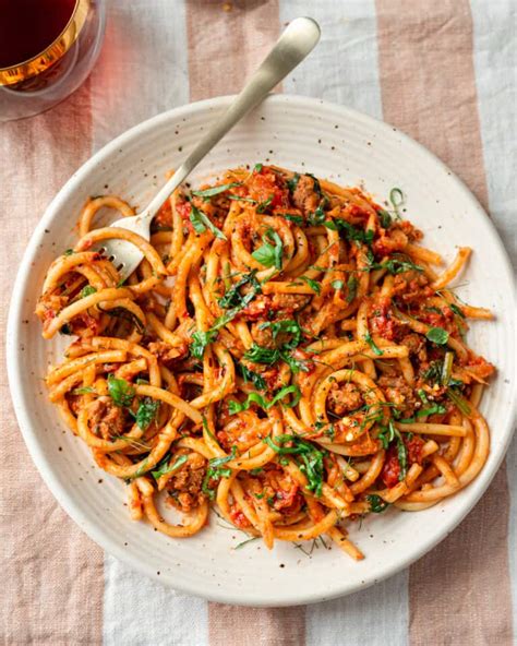 Sausage And Fennel Pasta With Crushed Tomato Sauce Rainbow Plant Life