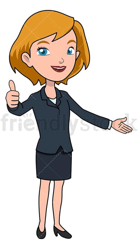 woman signaling a job well done cartoon vector clipart friendlystock