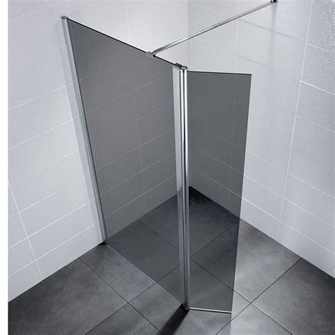 Neptune 800 Smoked Glass Walk In Shower Enclosure With 300 Return Panel