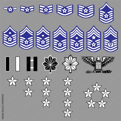 Air Force Master Sergeant With Diamond Rank Insignia