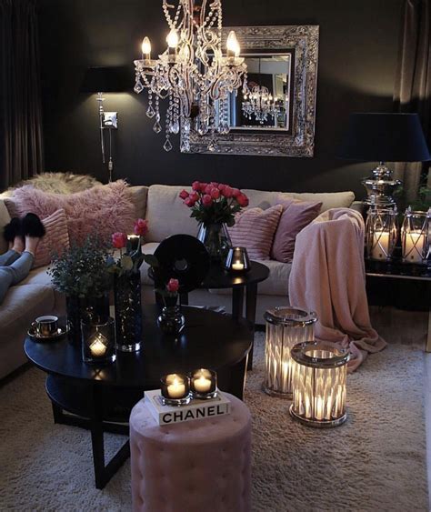 10 Black And Pink Living Room Decoomo