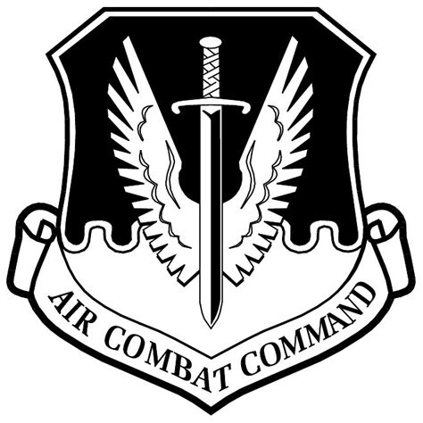 Military Emblem Of Air Combat Command Royalty Free Stock Svg Vector And
