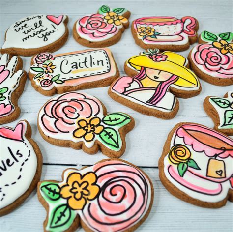 Hand Painted Royal Icing Cookies Watercolor Cookies Paint Cookies