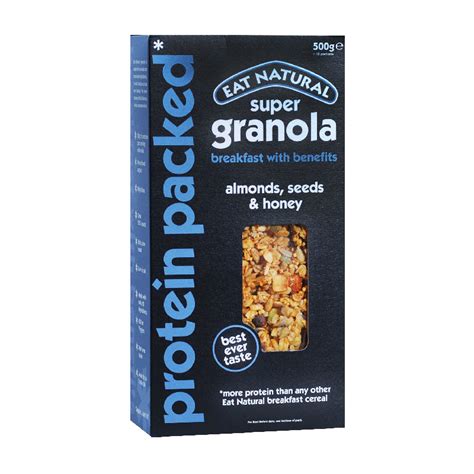 Eat Natural Granola With Almonds Seeds And Honey With Protein 500 G