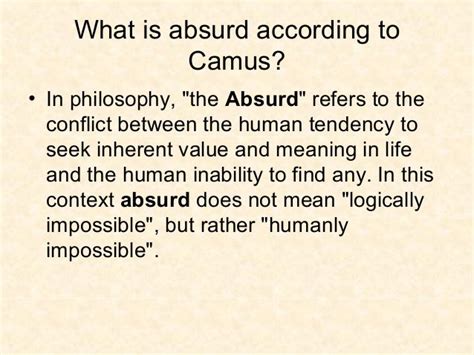 Camus Theory Of Absurd