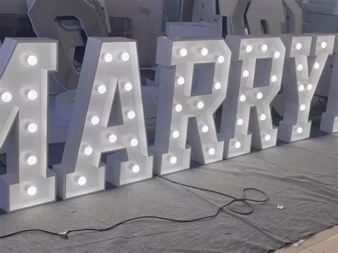 Custom Wedding Decor Lights Marquee Letter 4ft Led Big Numbers Giant