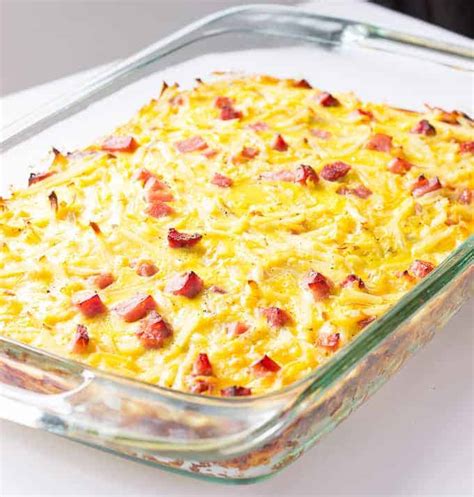 Ham Cheese Potato Breakfast Casserole