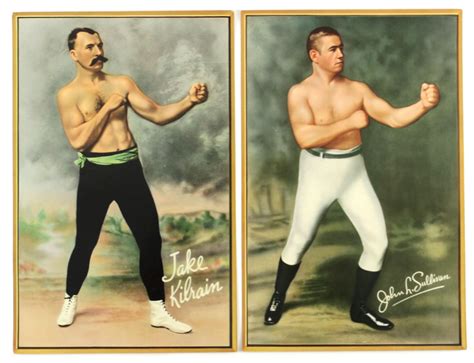 Lot Detail Lot Of Two Vintage Boxing Posters Of Jake Kilrain And John