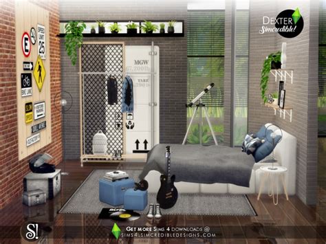 Dexter Bedroom By Simcredible At Tsr Sims 4 Updates