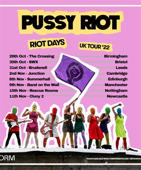 pussy riot riot days uk tour 2022 30 october 2022 swx bristol event gig details