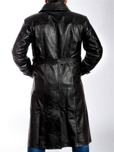 Mickey Rourke Sin City Marv Black Leather Trench Coat Mk Jackets
