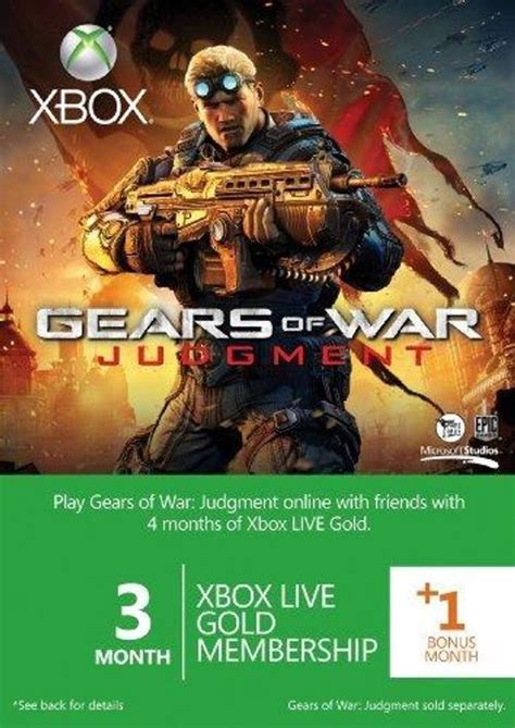 3 1 Month Xbox Live Gold Membership Gow Branded Xbox Onexbox 360