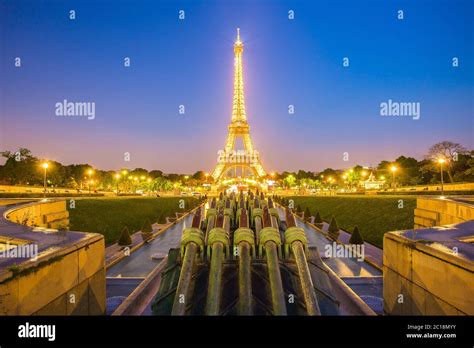 Eiffel Tower From Trocadero In Paris Hi Res Stock Photography And