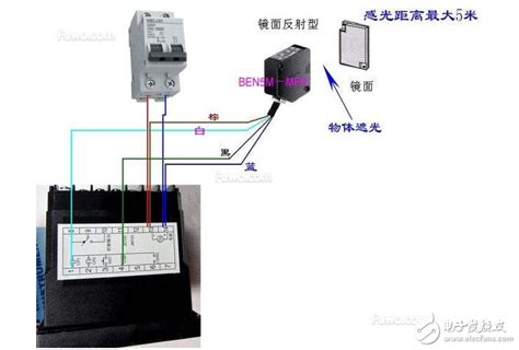 wiring diagram   wire photoelectric switch  contactor electronic paper