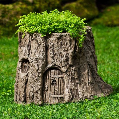 A better solution is to transform that sad, ugly stump into a work of art or other purpose. Fairy Garden Tree Stump Planter