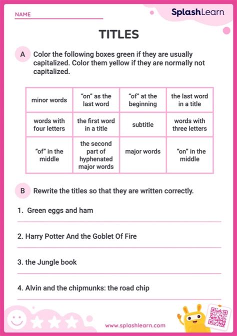 3rd Grade Ela Grammar Worksheets Free And Printable Splashlearn