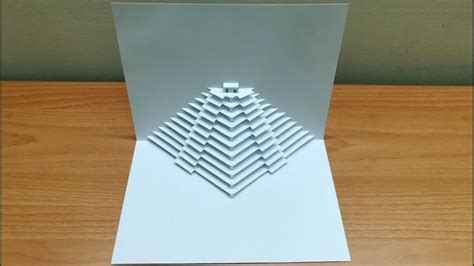 3d Pyramid Pyramid Pop Up Card Paper Art Kirigami Origami 3d