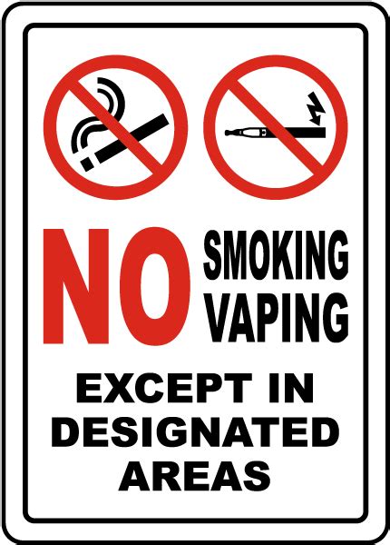Important once you finalize an order you can not change the service start date so delivery to airport post offices the service period countdown will start automatically whether you have received the package or not from the next. No Smoking No Vaping Except in Designated Areas Sign J2621 ...