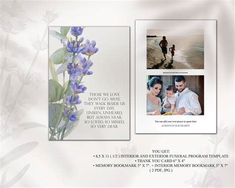 Blue Flowers Funeral Program Template For Young Man Classic Etsy