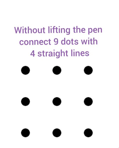 How To Connect Dots With Straight Lines Puzzle
