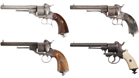 Four Antique European Pinfire Revolvers Rock Island Auction