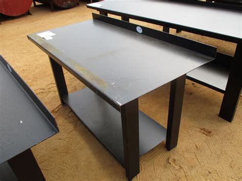 29 X 60 Metal Work Table Wshelf Jm Wood Auction Company Inc
