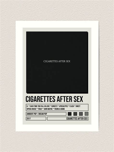 Cigarettes After Sex Self Titled Album Poster Art Print For Sale By Oscarlobban Redbubble