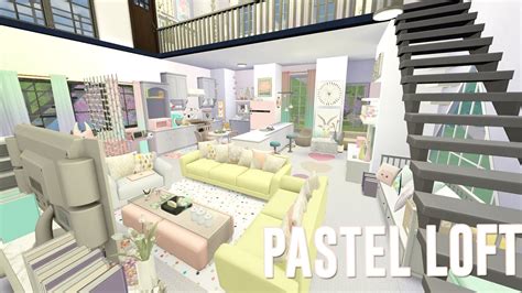 Sims 4 Speed Build Lets Decorate Pastel Loft Youtube