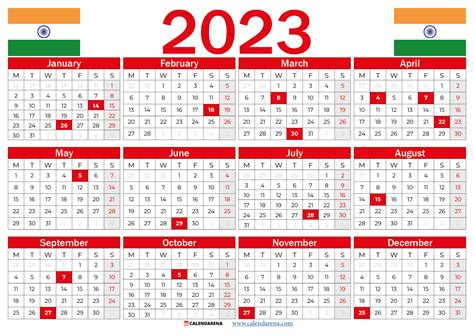 India 2023 Holidays 2023 Calendar Calendar 2023 India With Holidays