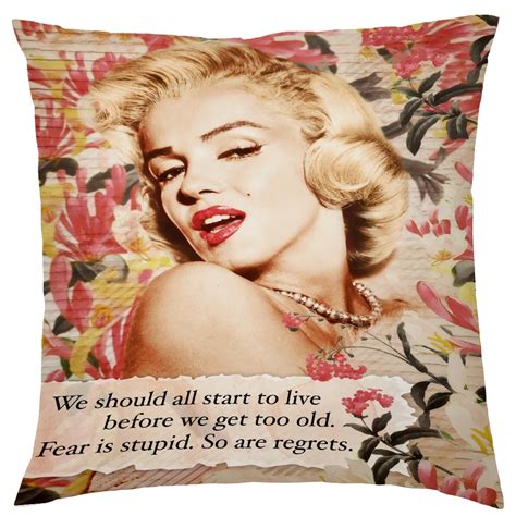 Red Flower And Marilyn Monroe Cushion Cover Home Decorative Pillows