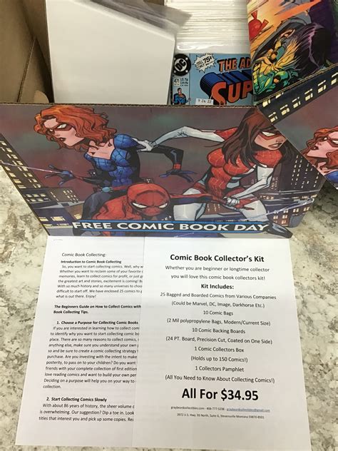 Comic Book Collectors Kit 25 Bagged And Boarded Comics 10 Bags And