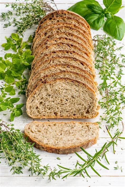 Provence Herbs Sourdough Bread Stock Photo Image Of Loaf Herb 75491214