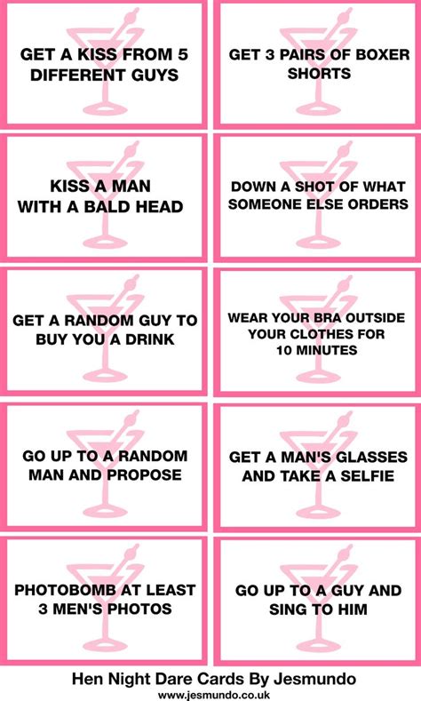 Hen Party Dares Forfeits And Challenges For A Great Hen Night Party Dares Bachelorette Party