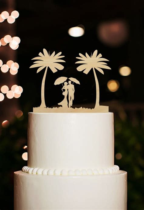 Beach Wedding Cake Topper Bride Ang Groom Walk On The Beach With