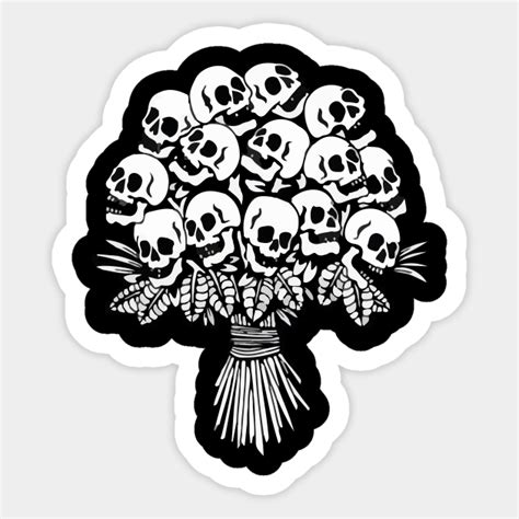 Skull Flowers Skeleton Gothic Aesthetic Grunge Emo Punk Halloween T