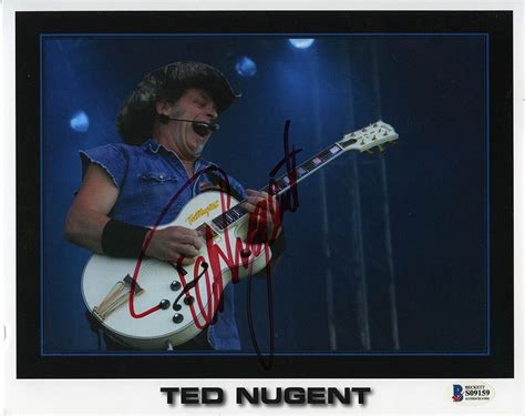 Ted Nugent Signed 8x10 Photo Certified Authentic Beckett Bas Coa