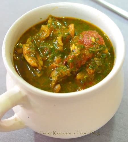 Pumpkin Leaf Ugu Pepper Soup Funke Koleoshos New Nigerian Cuisine