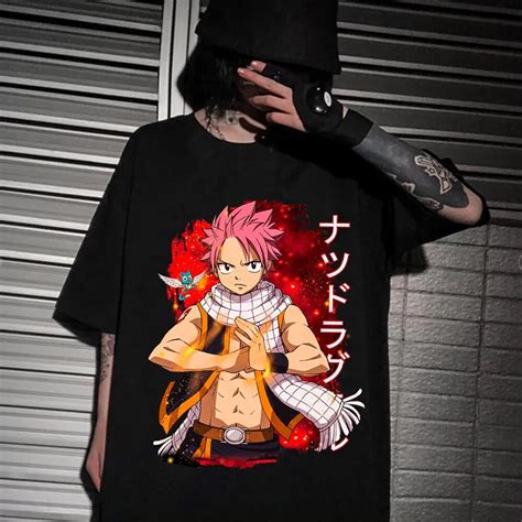 Hot Anime Fairy Tail T Shirts Fashion Harajuku O Neck Short Sleeve Man