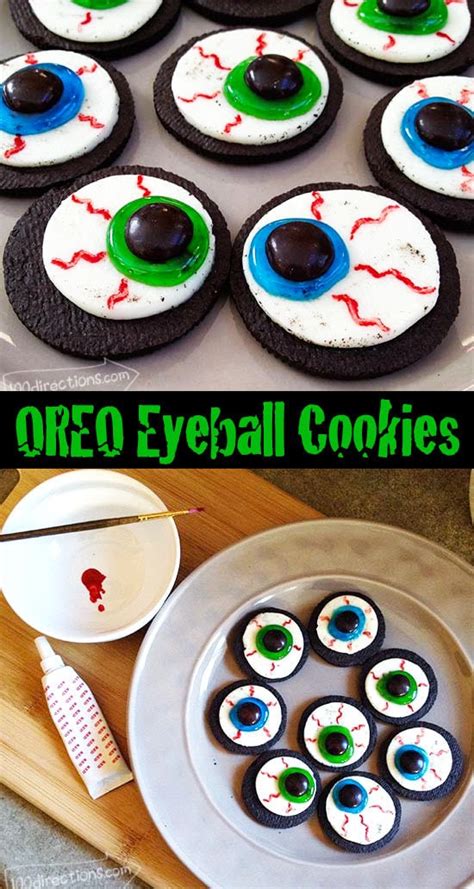 We went grocery shopping this weekend and i was sooo excited to see that halloween stuff is popping up left and right. OREO Cookie Eyeballs Halloween Treat DIY - 100 Directions