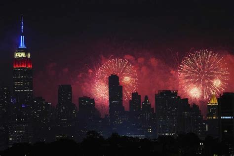 Photos Fireworks Explode Over The New York City