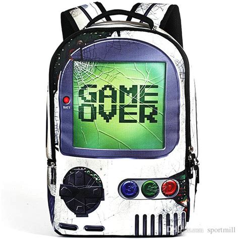 Game Over Backpack Fashion Design Daypack Player Schoolbag Cool