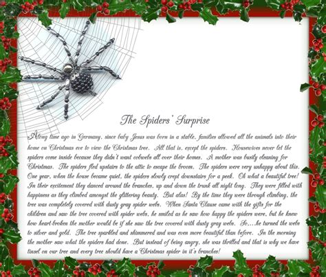 Christmas Tree Spider Story
