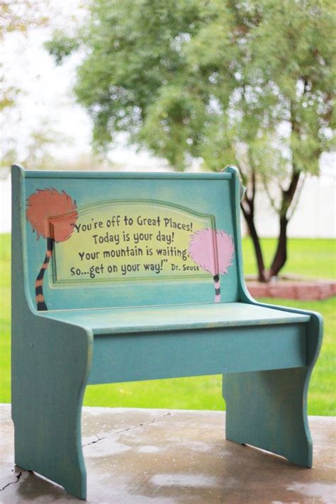 Adorable Hand Painted Dr Seuss Childrens Bench With Etsy