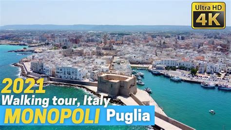 Monopoli Puglia Italy Walking Tour In K Youtube
