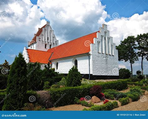 Typical Country Classical Style Church In Denmark Stock Photo Image